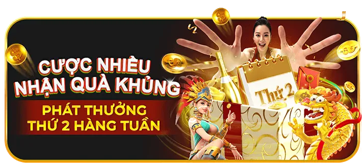 Thưởng nạp lại hàng ngày cho thành viên U888 VIP9